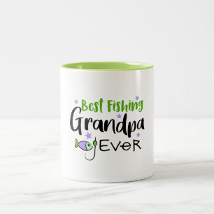 Tasse 2 Couleurs Meilleur grand-père de pêche Fête des pères jamais