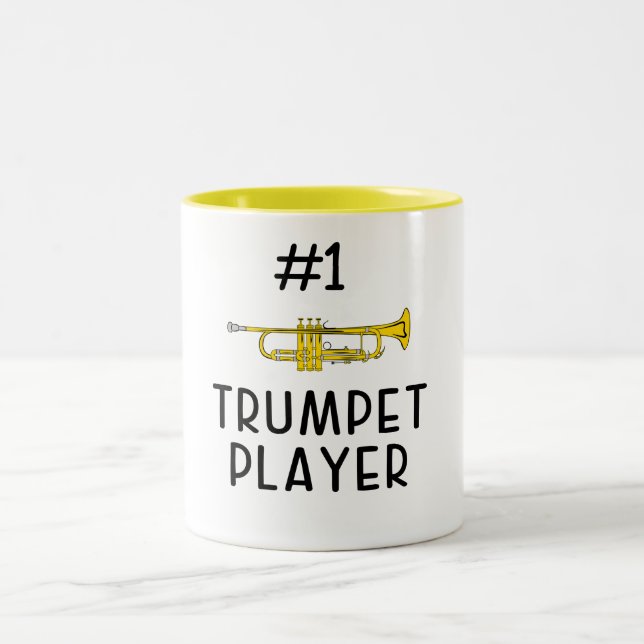 Tasse 2 Couleurs Meilleur joueur de trompette numéro 1 (Centre)