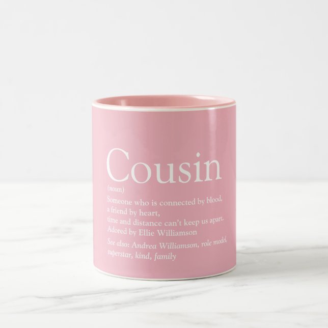 Tasse 2 Couleurs Meilleur Jour Favori Définition Cousin Rose (Centre)