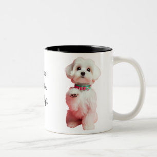 Tasse 2 Couleurs Meilleur Mignonne Chien Maltais Personnalisé Anima