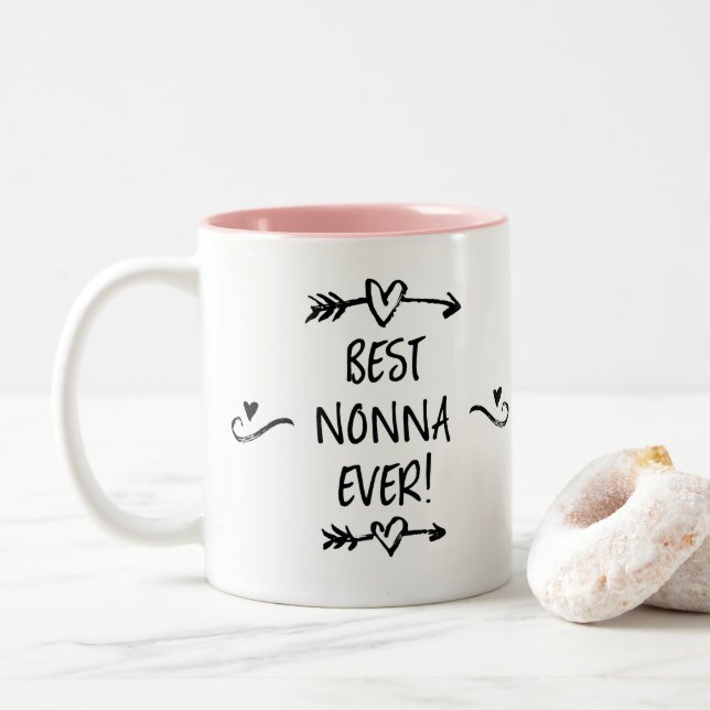 Tasse 2 Couleurs Meilleur Nonna (Avec donut)