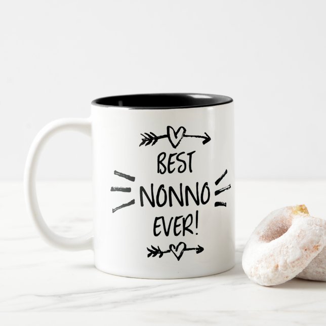 Tasse 2 Couleurs Meilleur Nonno jamais (Avec donut)