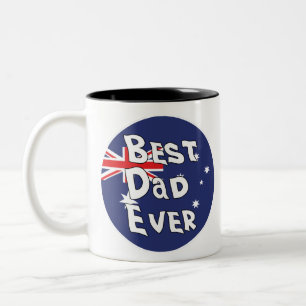 Tasse 2 Couleurs Meilleur Papa Australie Drapeau