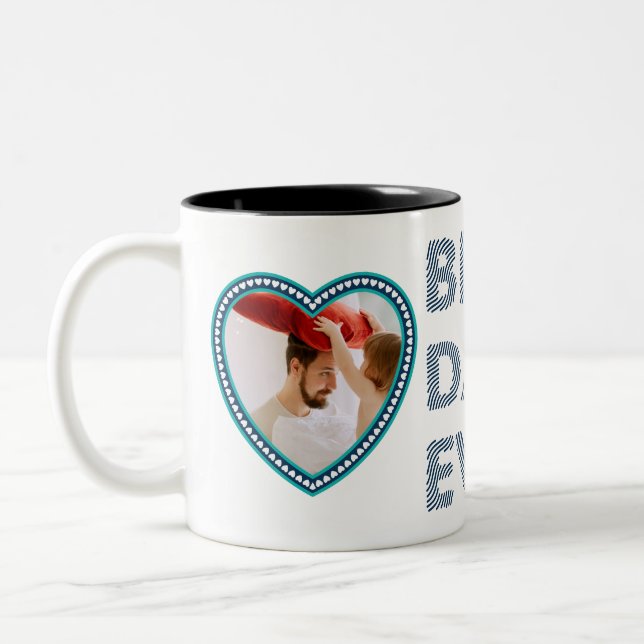 Tasse 2 Couleurs Meilleur papa, Bonne fête du 1er Père (Gauche)