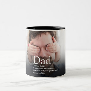 Tasse 2 Couleurs Meilleur Papa, Daddy, Père Définition Photo