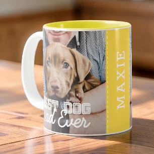 Tasse 2 Couleurs Meilleur Papa de Chien Ever Moderne Photo Personna