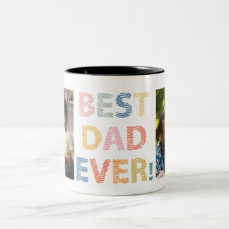 Tasse 2 Couleurs Meilleur papa de tous les temps. Nous t'aimons bea
