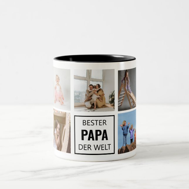 Tasse 2 Couleurs Meilleur papa du monde (Centre)