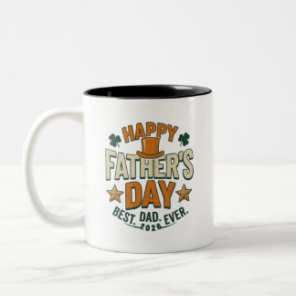 Tasse 2 Couleurs Meilleur Papa Ever 2026 Joyeuse Fête des Pères à l