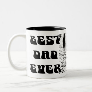 Tasse 2 Couleurs Meilleur papa jamais Fête des pères Black Typo