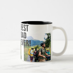 Tasse 2 Couleurs Meilleur Papa Jamais Photo Musique Personnalisée