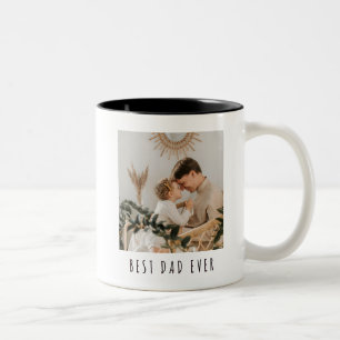 Tasse 2 Couleurs Meilleur Papa Jamais Photo Personnalisée