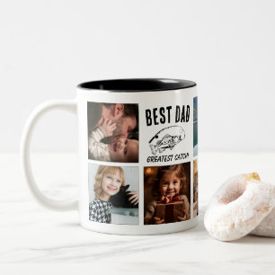Tasse 2 Couleurs Meilleur Papa - Meilleur Catch ! Pêche sur mesure 