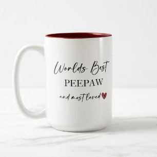 Tasse 2 Couleurs Meilleur Peepaw et le cadeau photo le plus aimé au