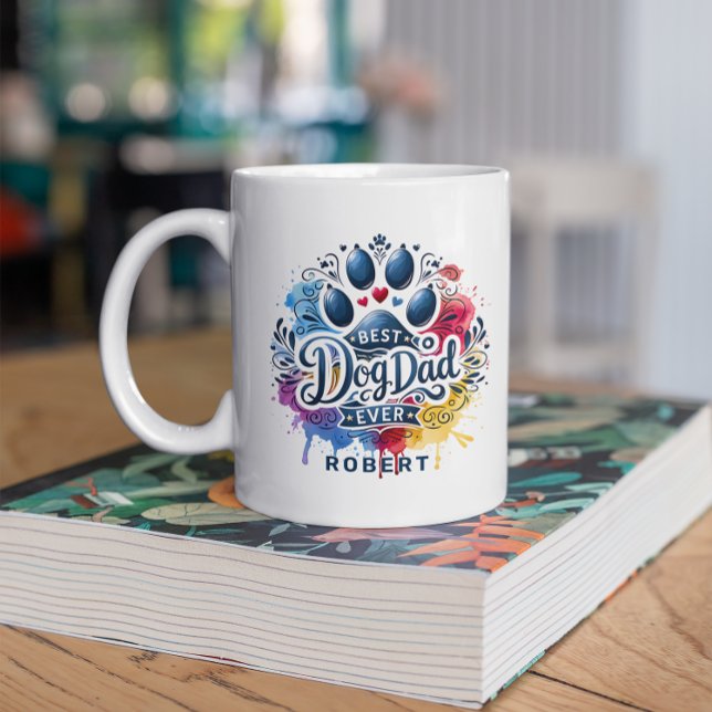 Tasse 2 Couleurs Meilleur père de chien jamais (Créateur téléchargé)