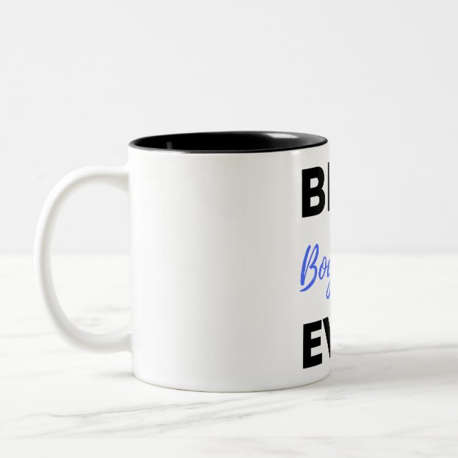 Tasse 2 Couleurs Meilleur petit ami jamais noir (Gauche)