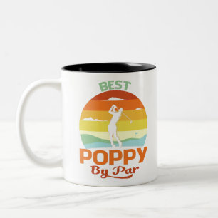 Tasse 2 Couleurs Meilleur Poppy By Par Fête des pères Golf Chemise 