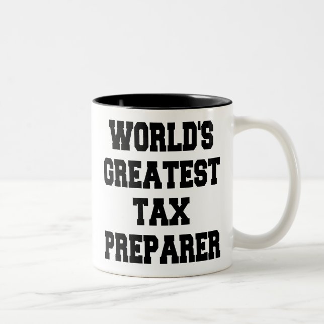 Tasse 2 Couleurs Meilleur préparateur fiscal au monde (Droit)