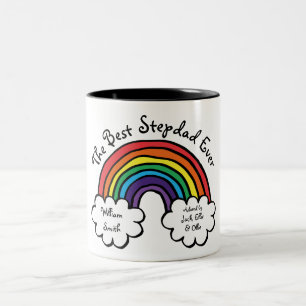 Tasse 2 Couleurs Meilleur Stepdad Stepfather jamais Rainbow