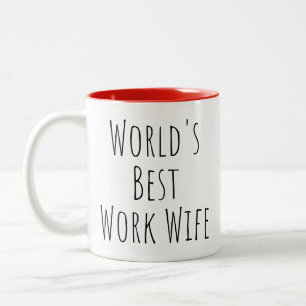 Tasse 2 Couleurs Meilleur travail Femme Rouge