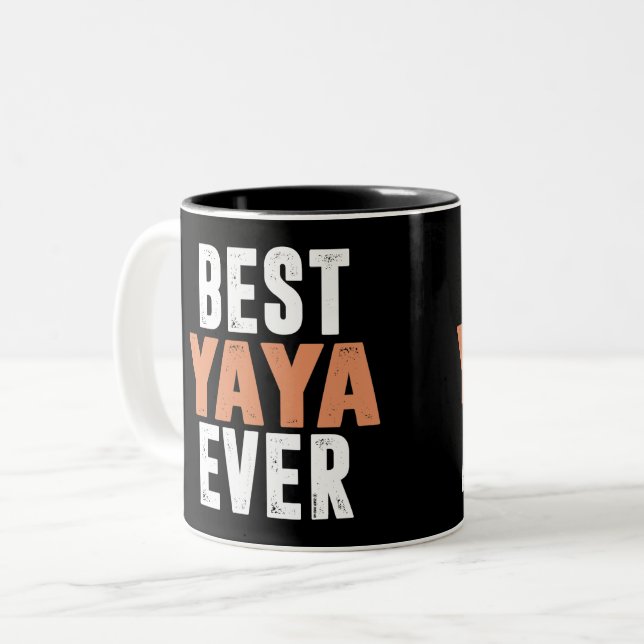 Tasse 2 Couleurs Meilleur Yaya jamais (Devant gauche)