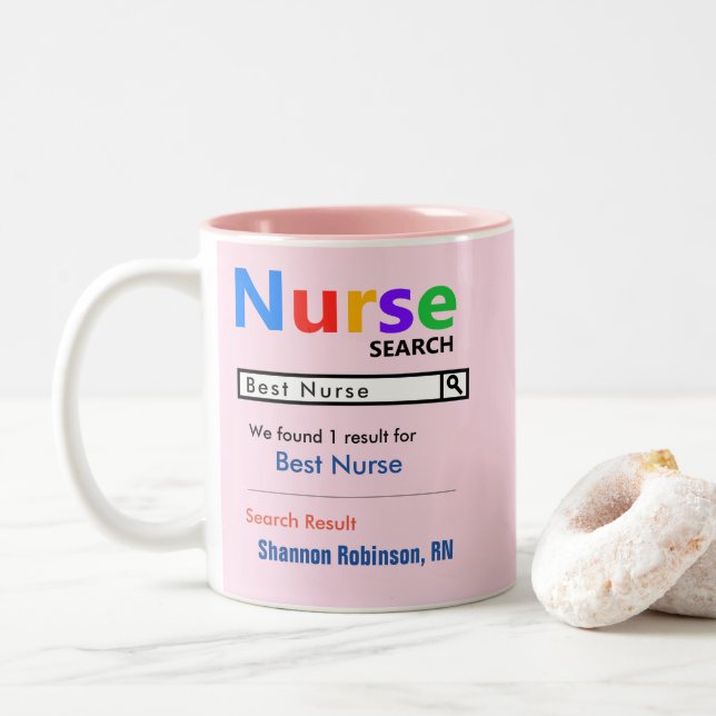Tasse 2 Couleurs Meilleure coiffure-cadeaux pour les infirmières (Avec donut)