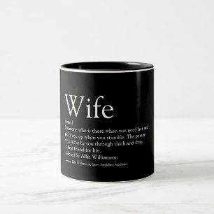 Tasse 2 Couleurs Meilleure définition de femme au monde Noir et Bla