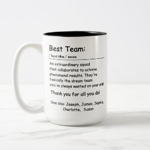 Tasse 2 Couleurs Meilleure définition d'équipe appréciation des emp