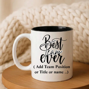 Tasse 2 Couleurs Meilleure Équipe de Tous les Temps Cadeau avec N