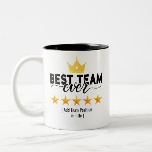 Tasse 2 Couleurs Meilleure Équipe de Tous les Temps Nom Personnal