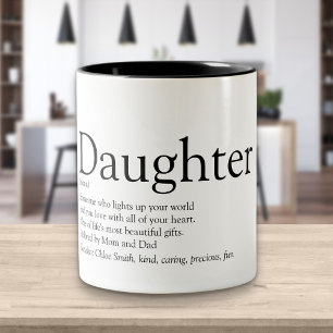 Tasse 2 Couleurs Meilleure Fille du Monde Définition Moderne et Amu
