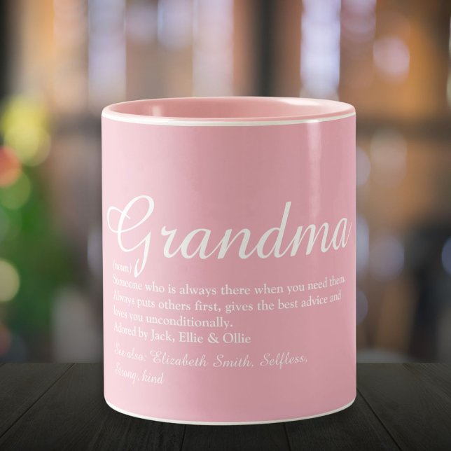 Tasse 2 Couleurs Meilleure grand-mère grand-mère définition rose (Best Ever Grandma Grandmother Definition Pink Two-Tone Coffee Mug)