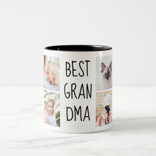 Tasse 2 Couleurs Meilleure grand-mère   Texte manuscrit de la grill