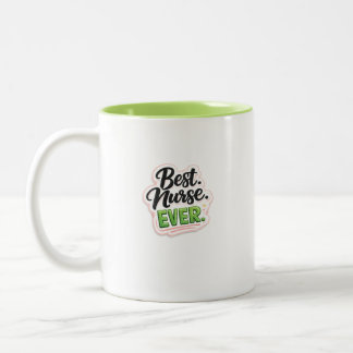 Tasse 2 Couleurs Meilleure infirmière jamais citation drôle typogra