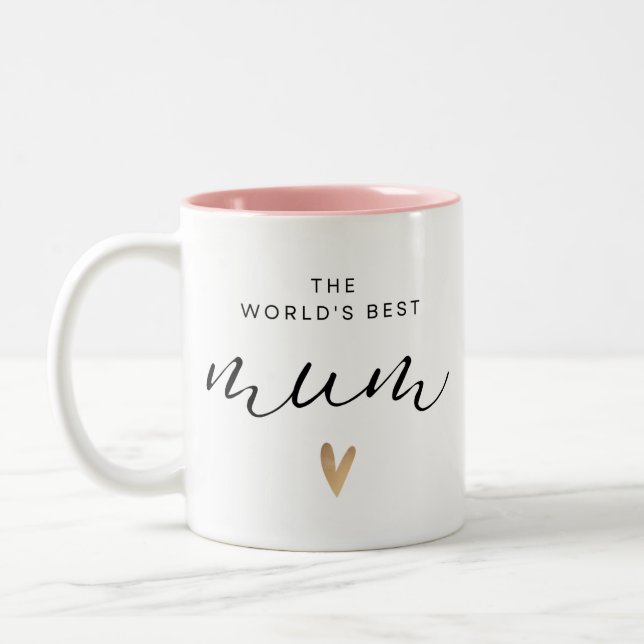 Tasse 2 Couleurs Meilleure Maman du Monde  (Gauche)