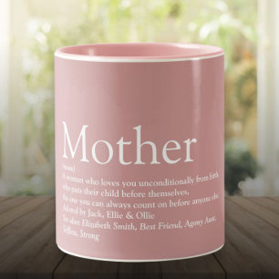 Tasse 2 Couleurs Meilleure Maman du Monde, Maman, Définition de Mèr