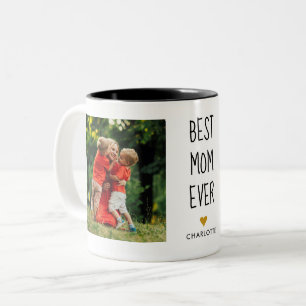 Tasse 2 Couleurs Meilleure Maman Ever Cœur Doré 2 Photo