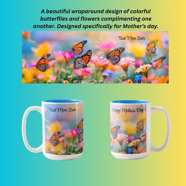 Tasse 2 Couleurs Meilleure maman jamais, Bonne fête des mères (Créateur téléchargé)