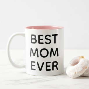 Tasse 2 Couleurs Meilleure Maman Jamais Typographie Moderne Cadeau