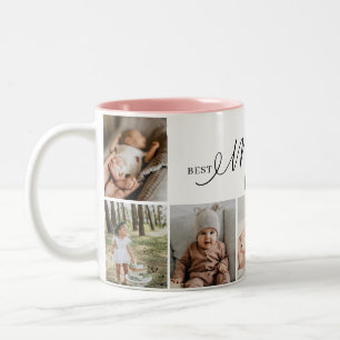 Tasse 2 Couleurs Meilleure Maman Script Fête des Mères 7 Collage de