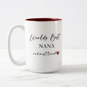 Tasse 2 Couleurs Meilleure Nana au monde et cadeau photo le plus ai