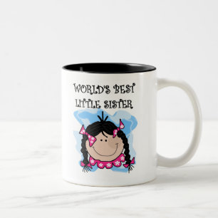 Tasse 2 Couleurs Meilleure petite soeur d'une chevelure noire