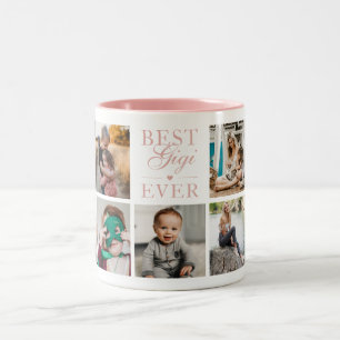 Tasse 2 Couleurs Meilleure photo personnalisée Gigi Ever rose