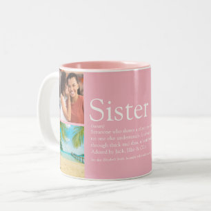 Tasse 2 Couleurs Meilleure Soeur du monde Définition 4 Photo rose