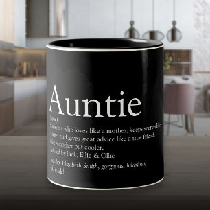 Tasse 2 Couleurs Meilleure Tante, Tante Définition Moderne