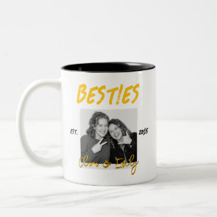 Tasse 2 Couleurs Meilleures Amies Depuis Photo Personnalisée