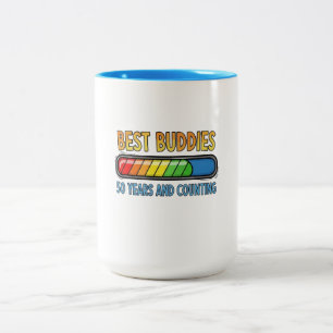 Tasse 2 Couleurs Meilleurs amis 50 ans et plus