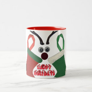 Tasse 2 Couleurs Meilleurs voeux Noël Occasion spéciale Rouge & Ver