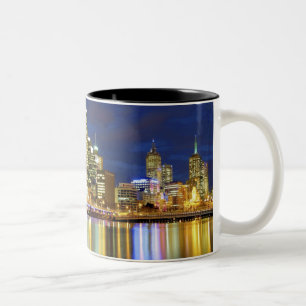 Tasse 2 Couleurs Melbourne, Australie. Une vue nocturne sur les 2