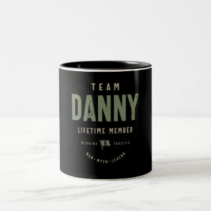 Tasse 2 Couleurs Membre de l'équipe Danny à vie Nom personnalisé
